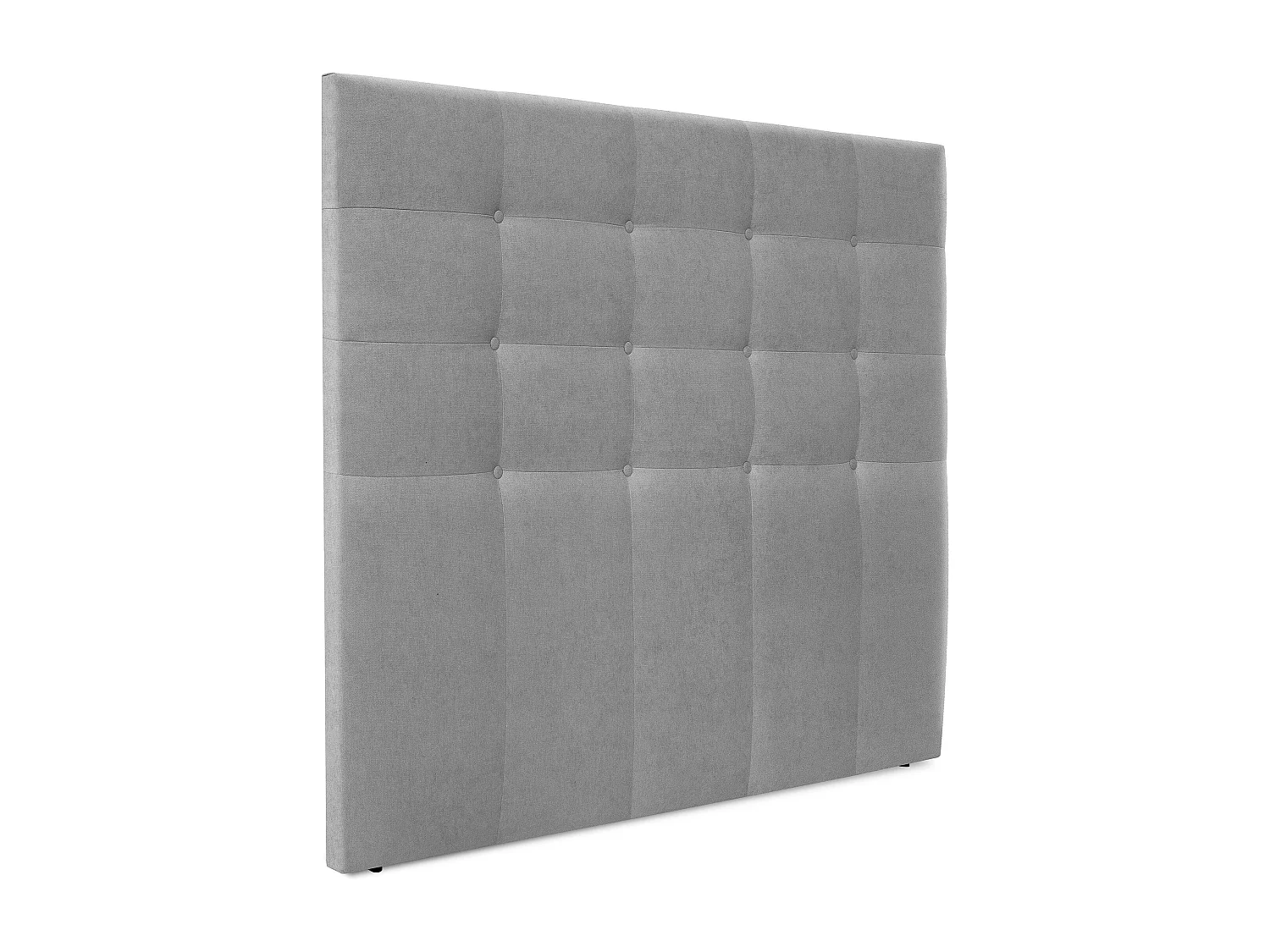 DHOME Cabeceira de  Tecido AquaLinho Capitoné Até o chão 145x120cm Camas 135/140 - Cinza