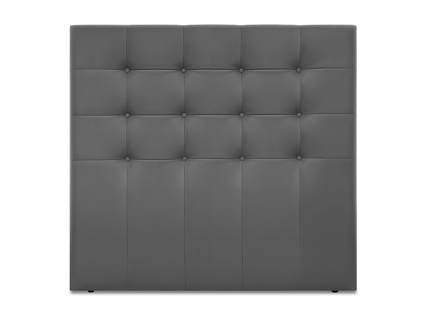 DHOME Cabeceira de  Couro sintético Capitoné Até o chão 135x120cm Camas 120/135 - Cinza