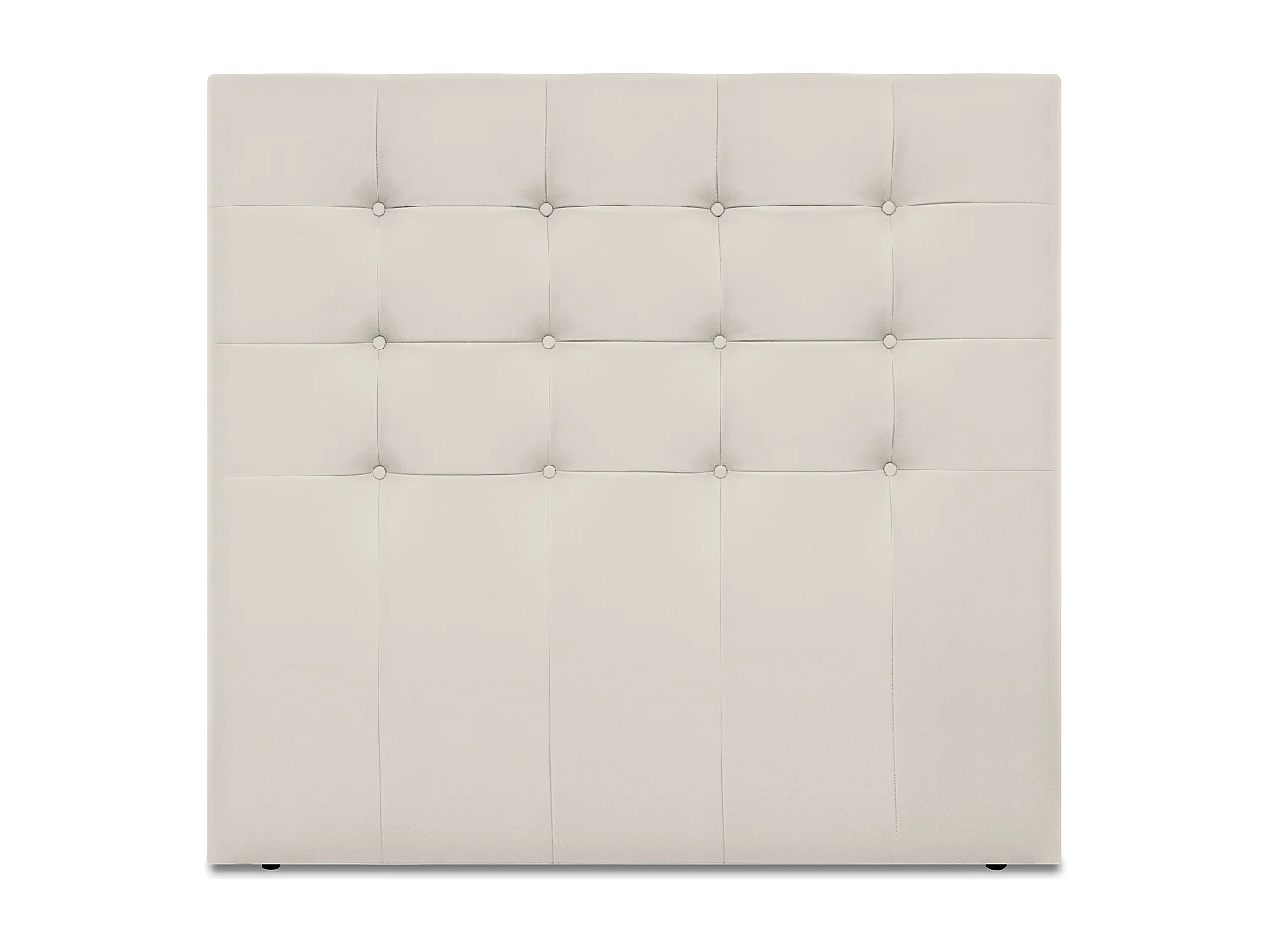 DHOME Cabeceira de  Couro sintético Capitoné Até o chão 135x120cm Camas 120/135 - Osso Branco