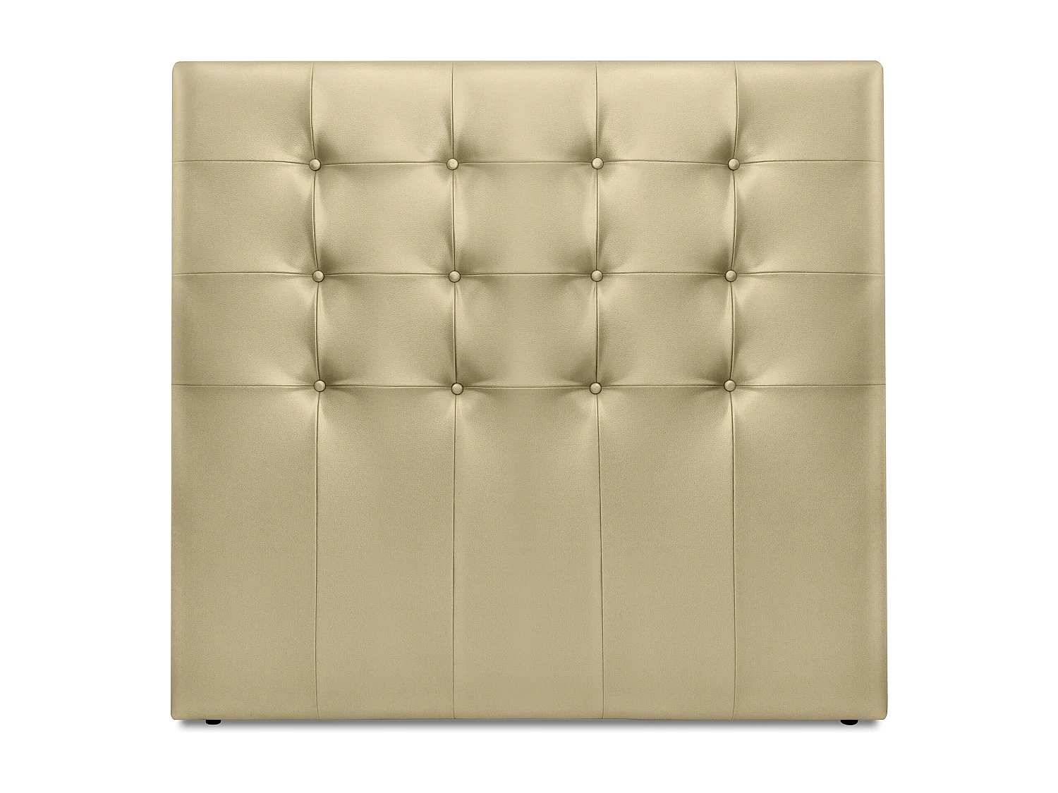 DHOME Cabeceira de  Couro sintético Capitoné Até o chão 150x120cm Camas 150 - Champanhe