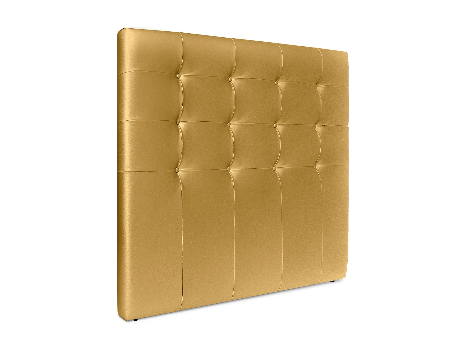 DHOME Cabeceira de  Couro sintético Capitoné Até o chão 145x120cm Camas 135/140 - Dourado