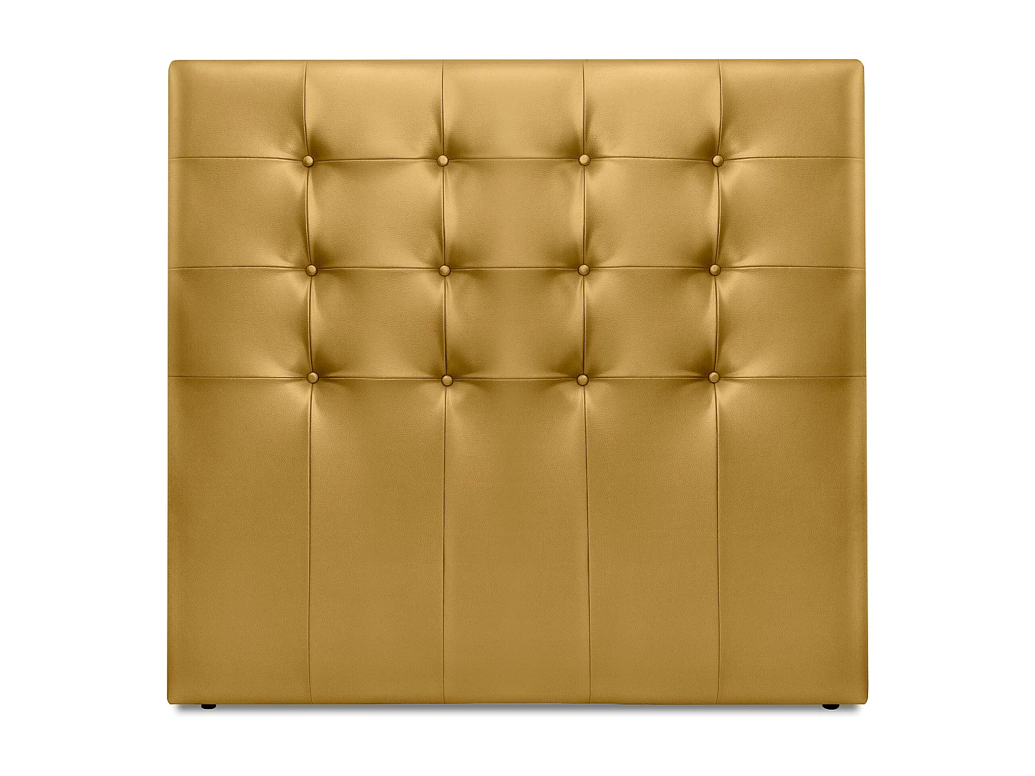 DHOME Cabeceira de  Couro sintético Capitoné Até o chão 145x120cm Camas 135/140 - Dourado