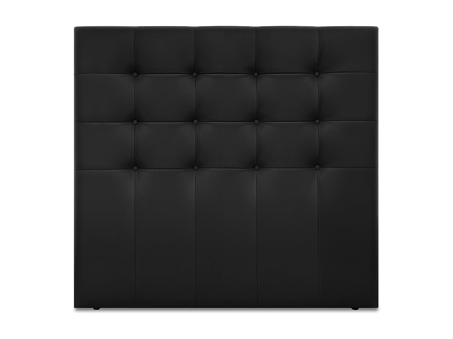 DHOME Cabeceira de  Couro sintético Capitoné Até o chão 135x120cm Camas 120/135 - Preto