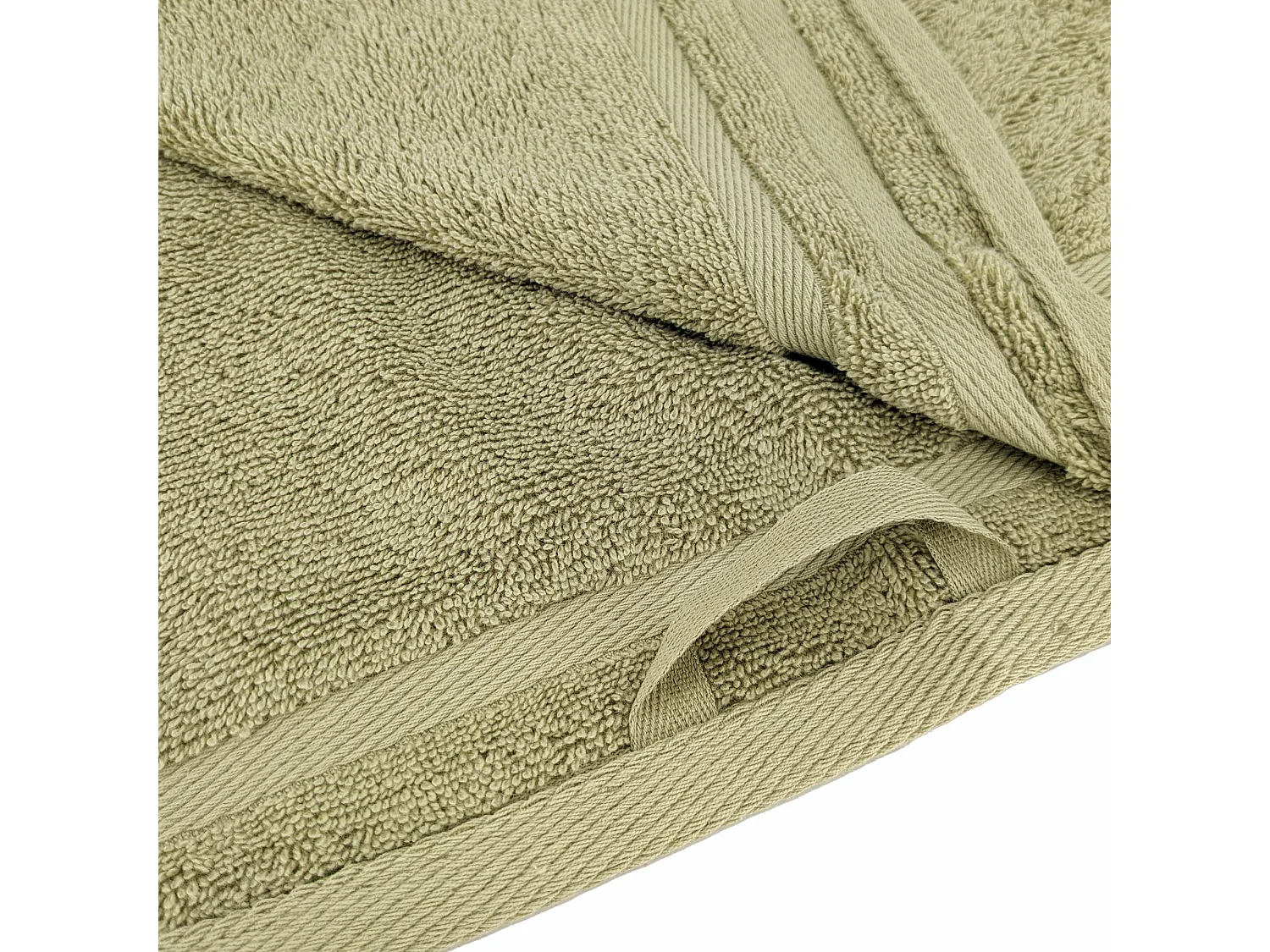Lot de 2 serviettes invité 33x50 cm EFFICIENCE PURE vert Olive