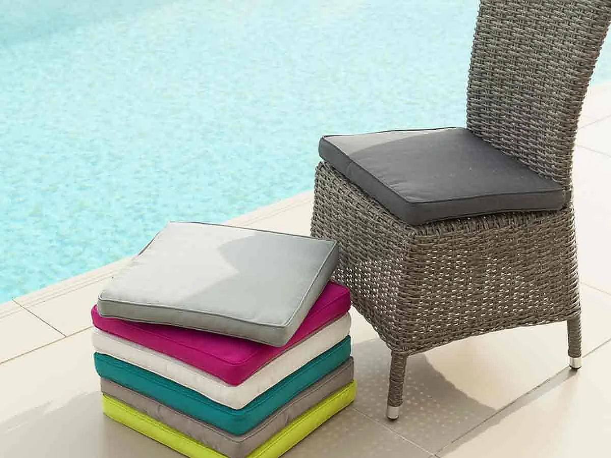 Galette de chaise de jardin 40 x 40 cm Taupe - Hespéride