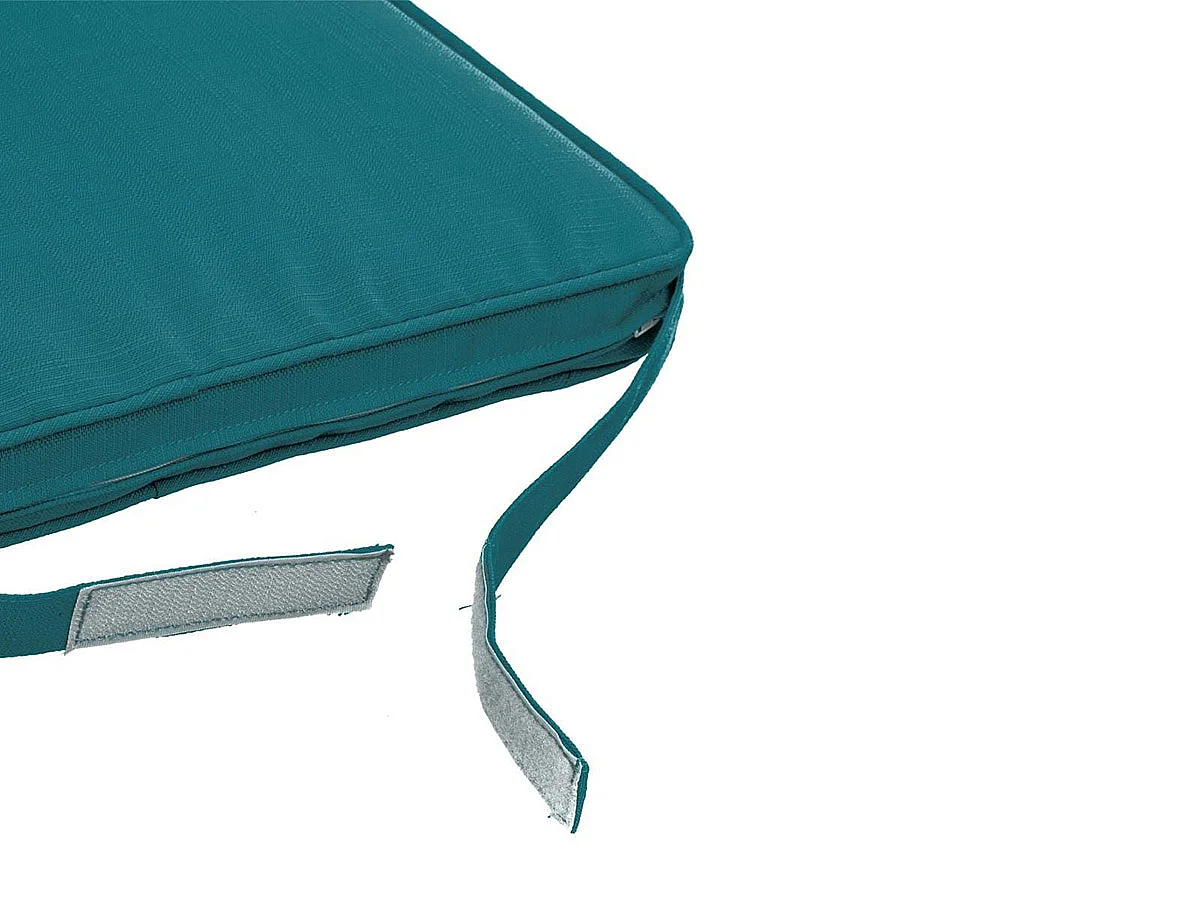 Galette de chaise de jardin 40 x 40 cm Bleu Canard - Hespéride