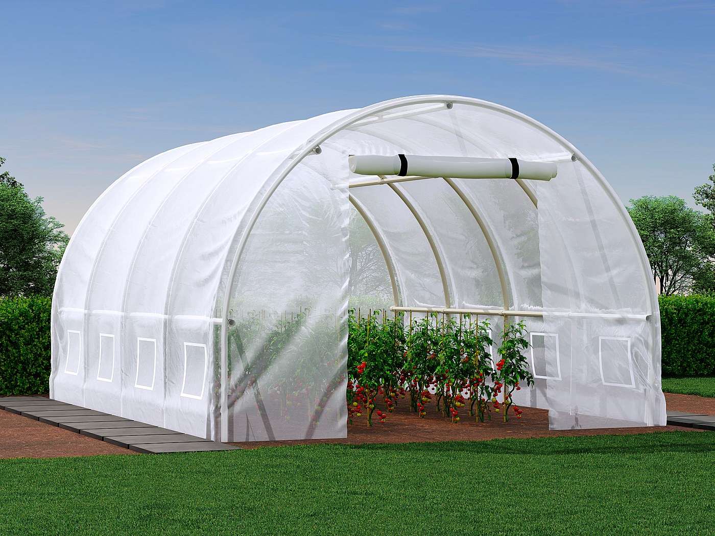 Couverture Serre LATERN 160x70x50cm - PVC Transparent | Pour Serre 4 Niveaux | Porte à Glissière