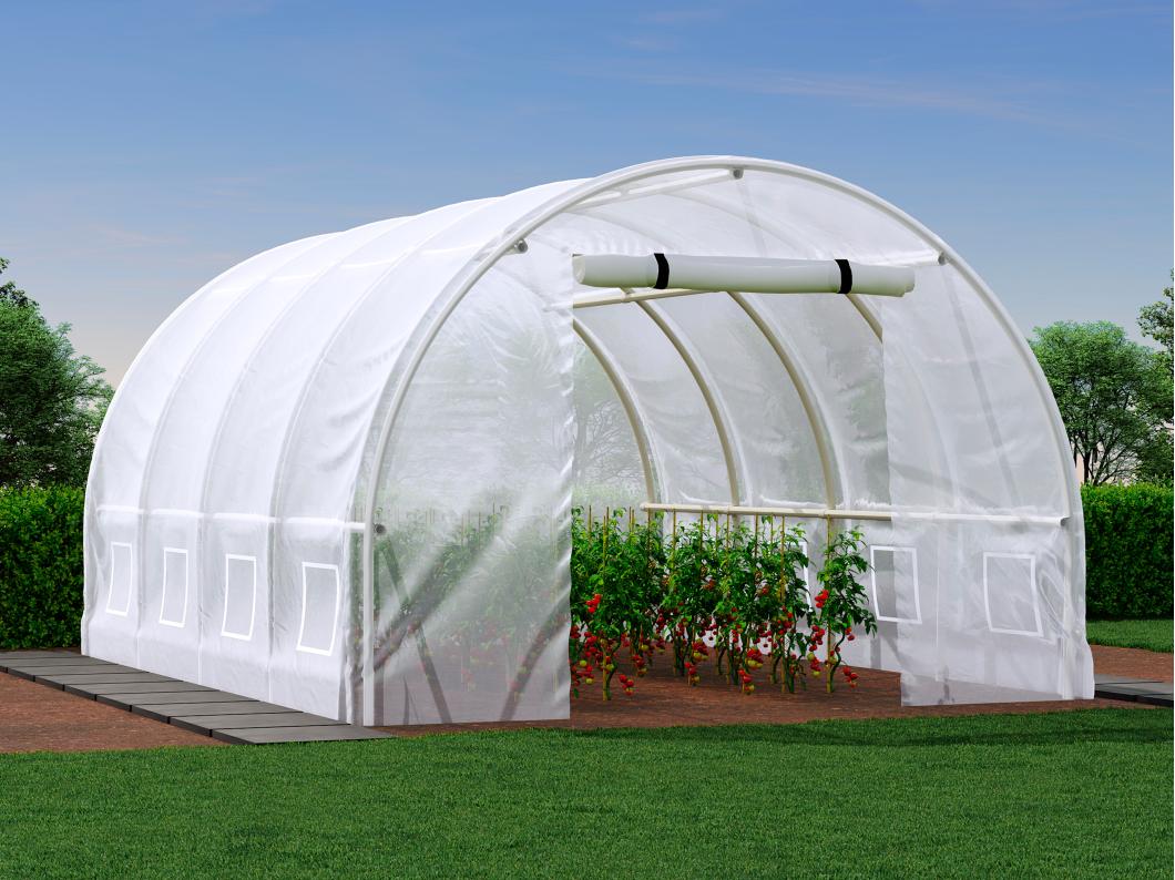 Couverture de rechange pour serre tunnel 12m² - L300 x l400 x H200 cm - Blanc - IPOMEA