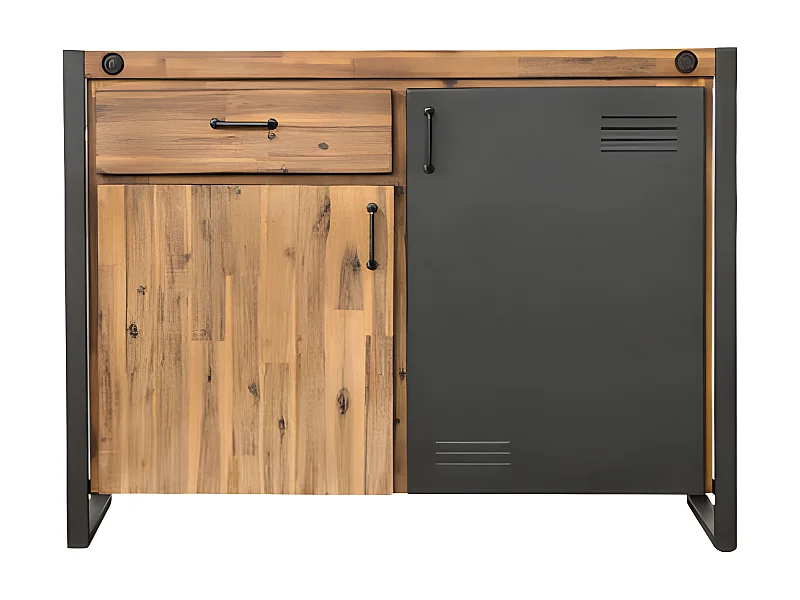 Kiko buffet acacia et métal 1 tiroir 2 portes