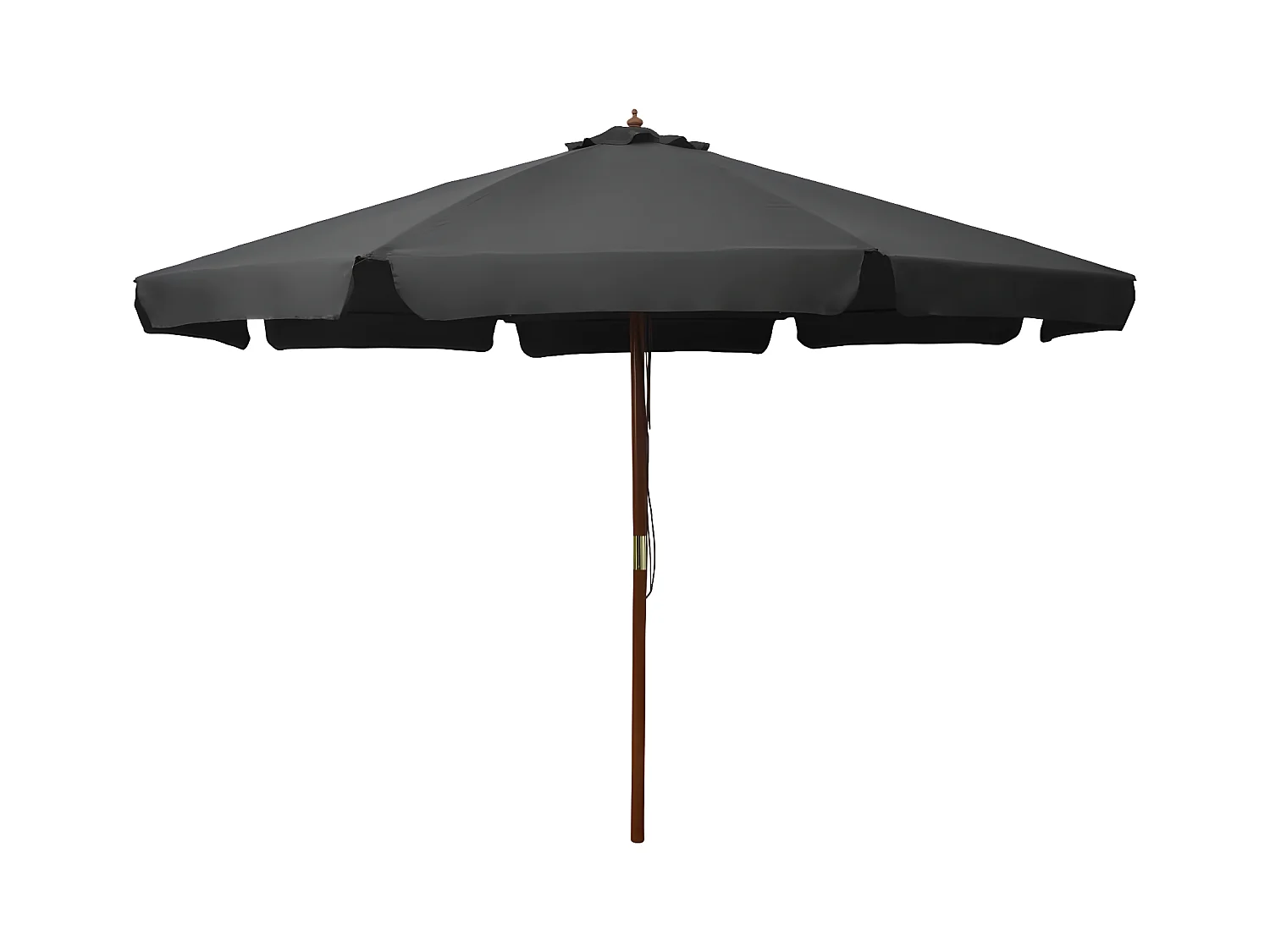 Sombrilla de jardín con palo de madera gris antracita 330 cm