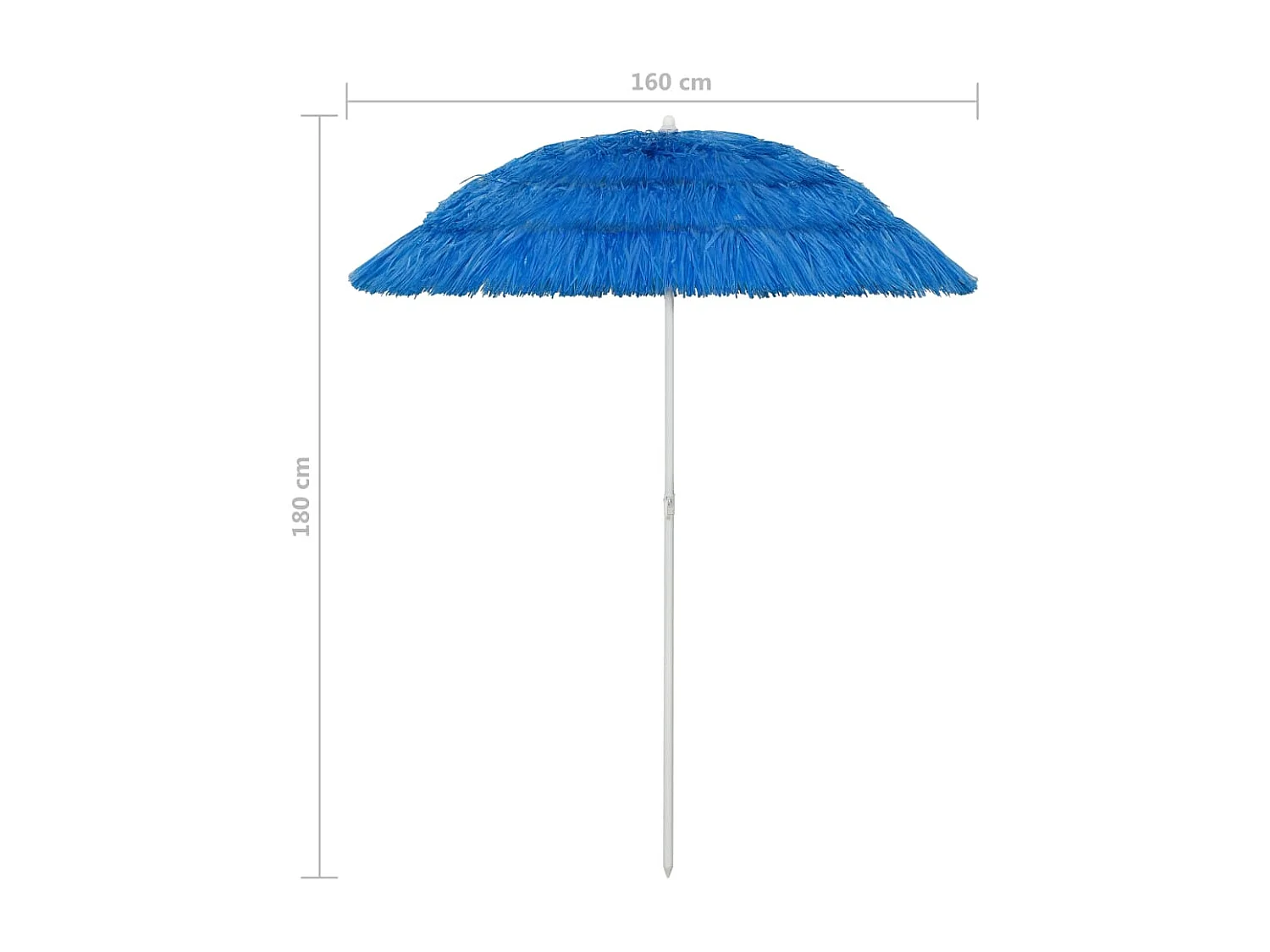 Sombrilla de playa Hawaii azul 180 cm