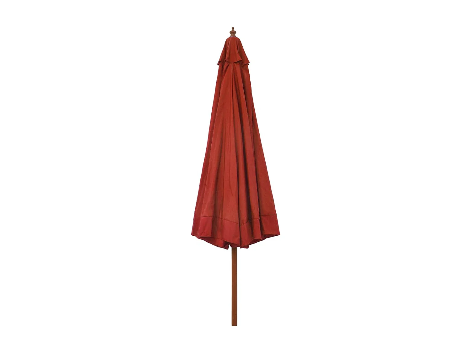 Parasol avec mât en bois 330 cm Terre cuite