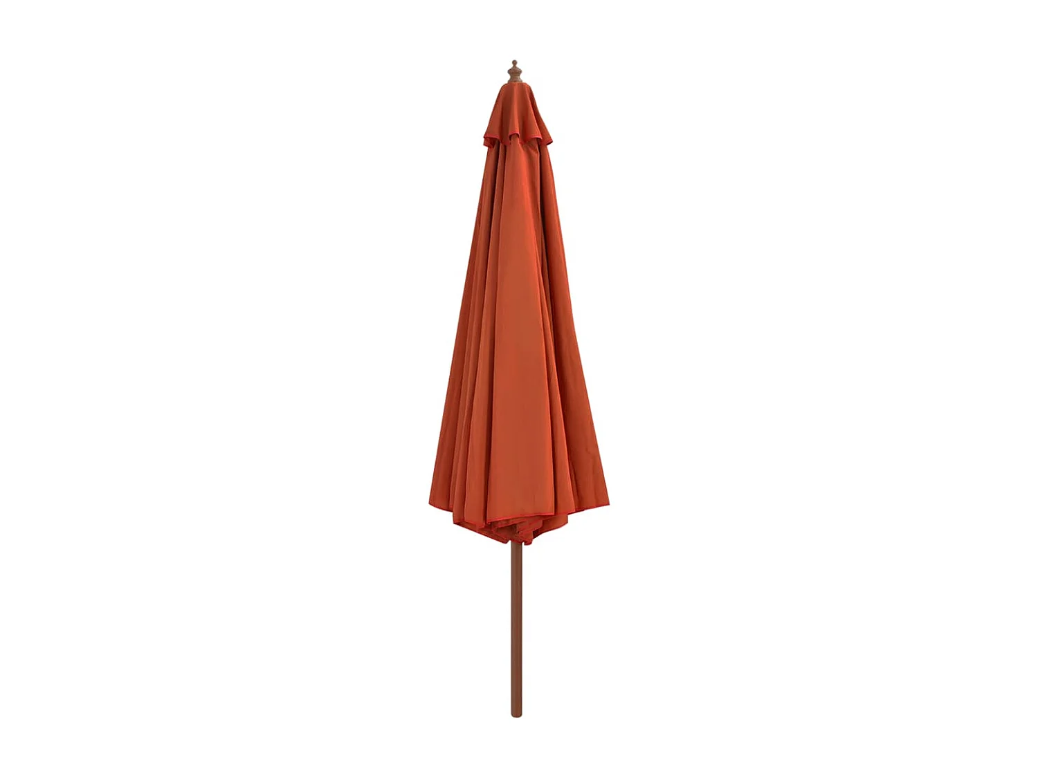 Parasol avec mât en bois 350 cm Terre cuite