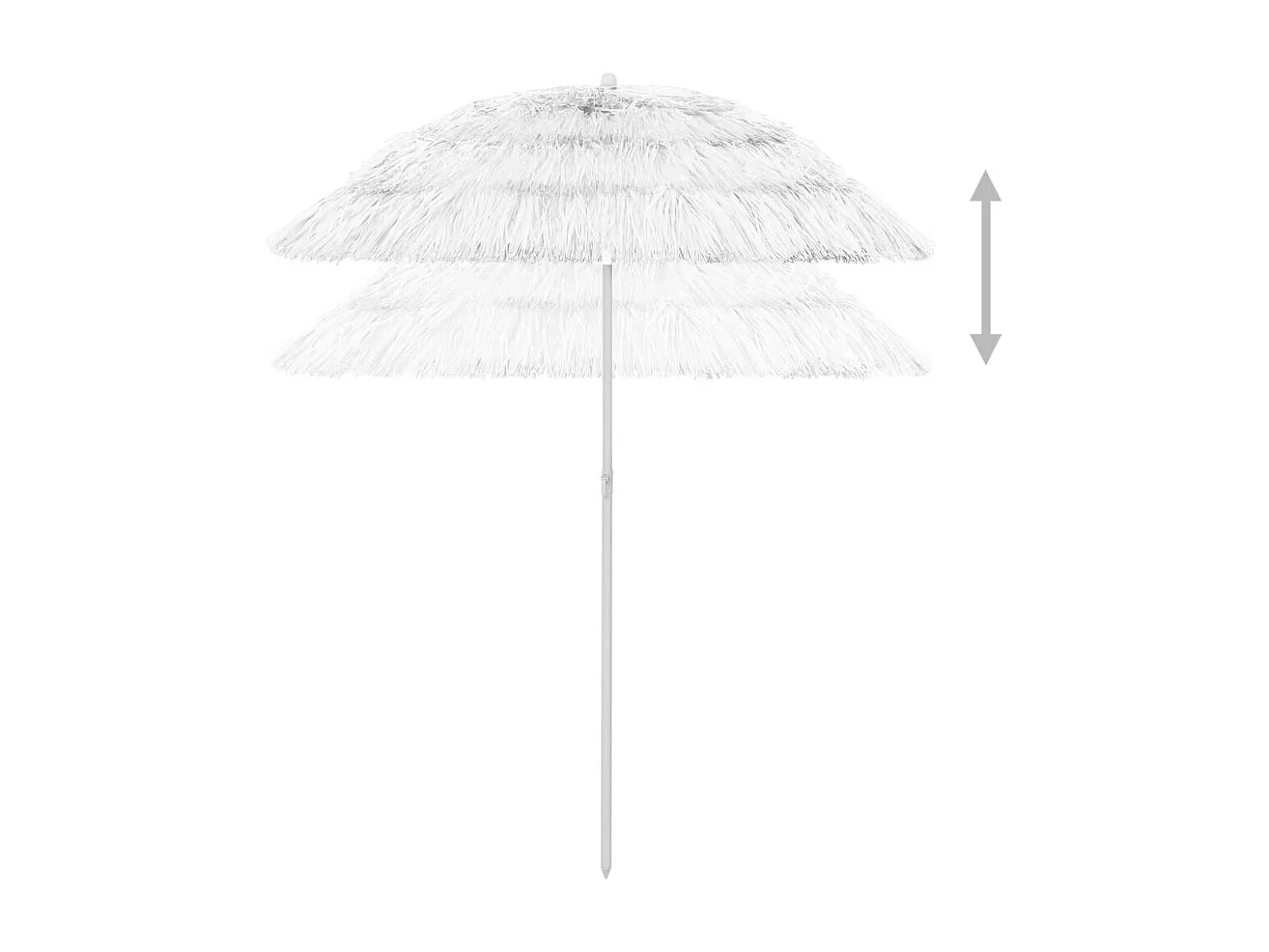 Guarda-sol de praia Hawaii 180 cm branco
