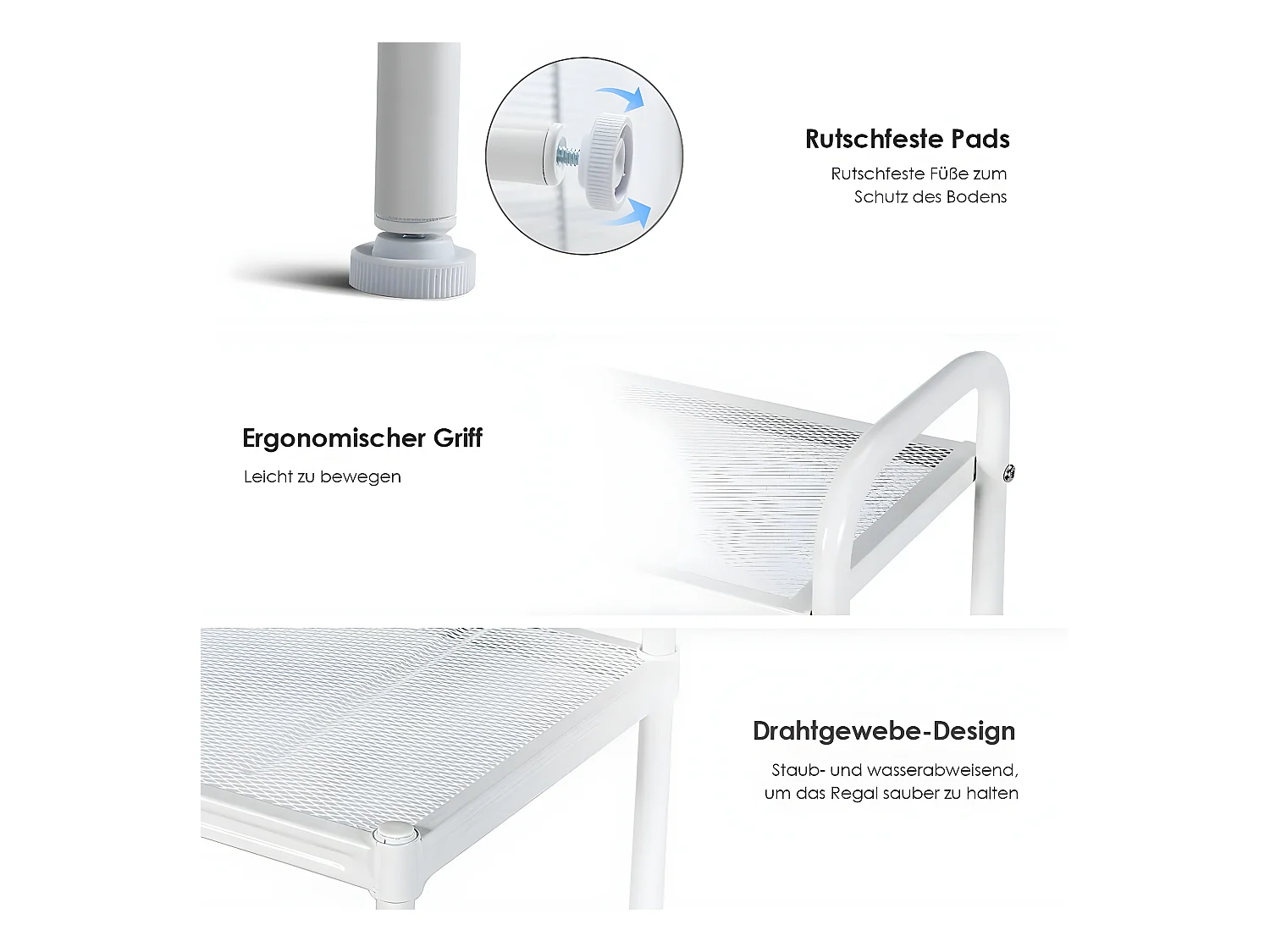 Küchenregal Mikrowellenregal 4-stufig