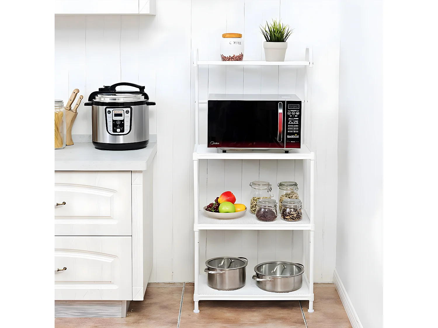 Küchenregal Mikrowellenregal 4-stufig