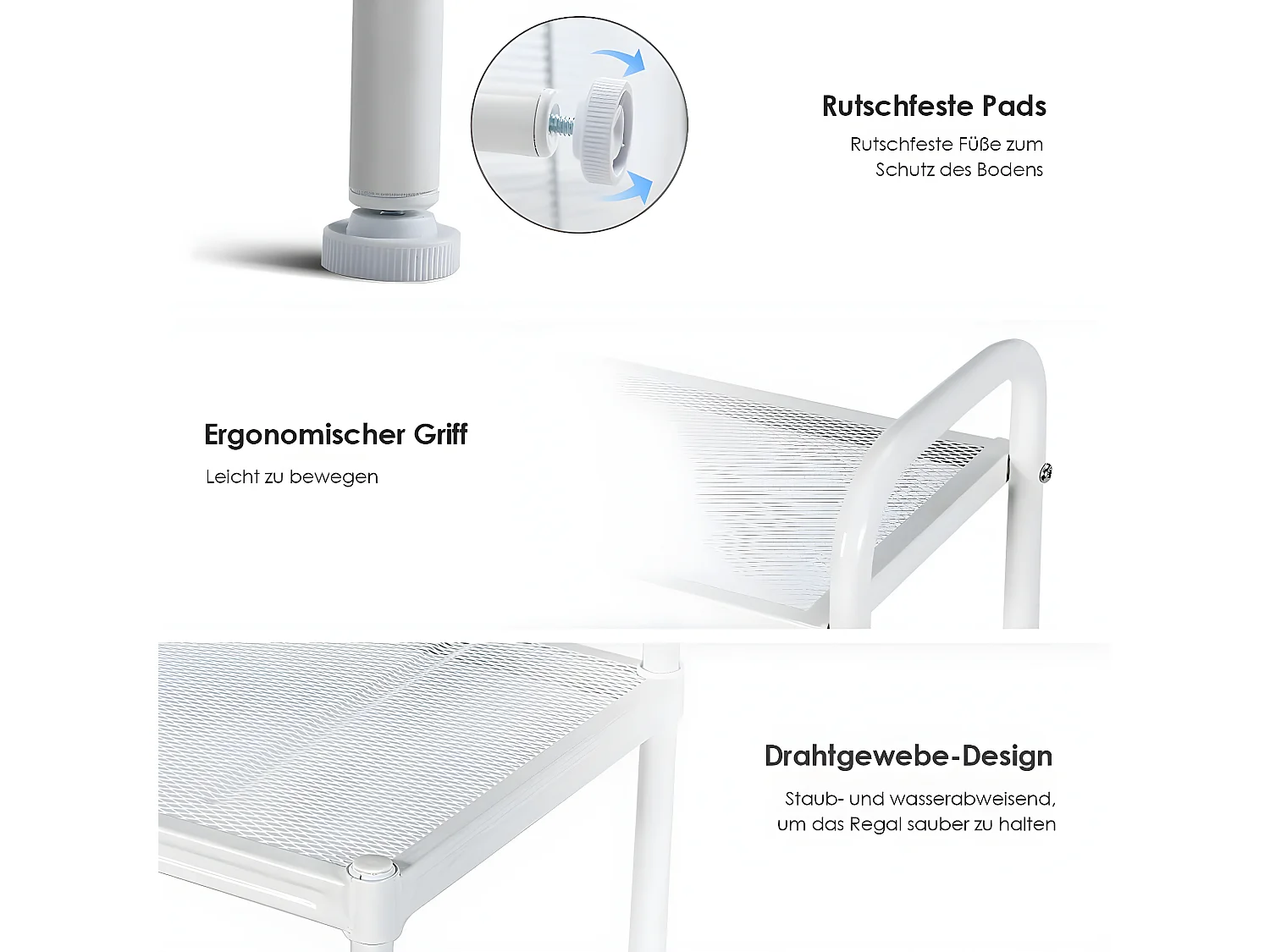 Küchenregal Mikrowellenregal 4-stufig