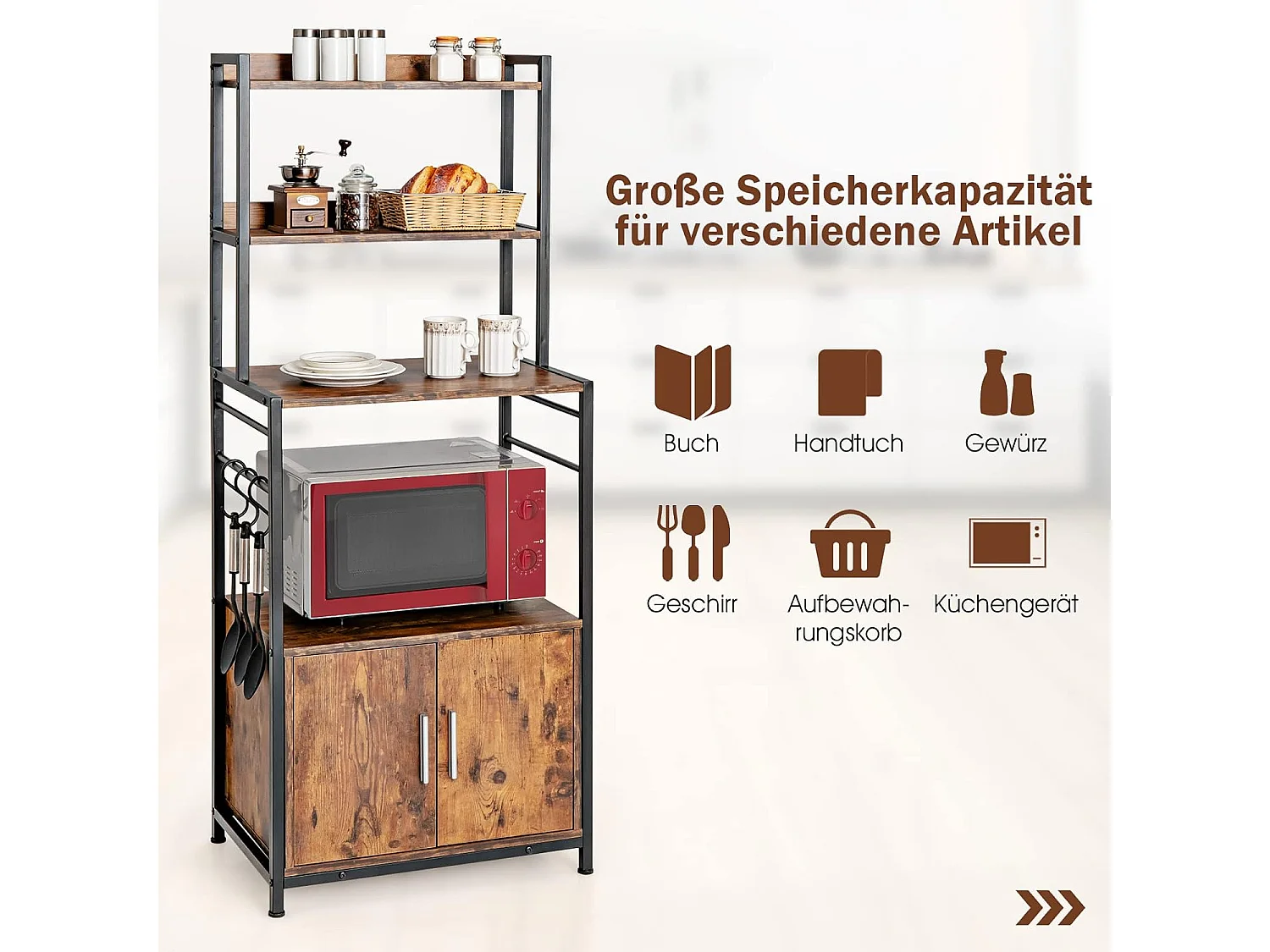 Küchenregal mit Lagerschrank