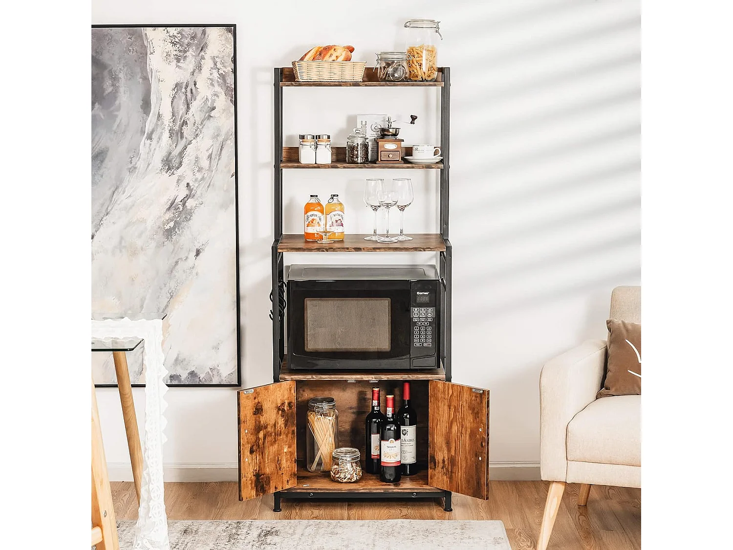 Küchenregal mit Lagerschrank