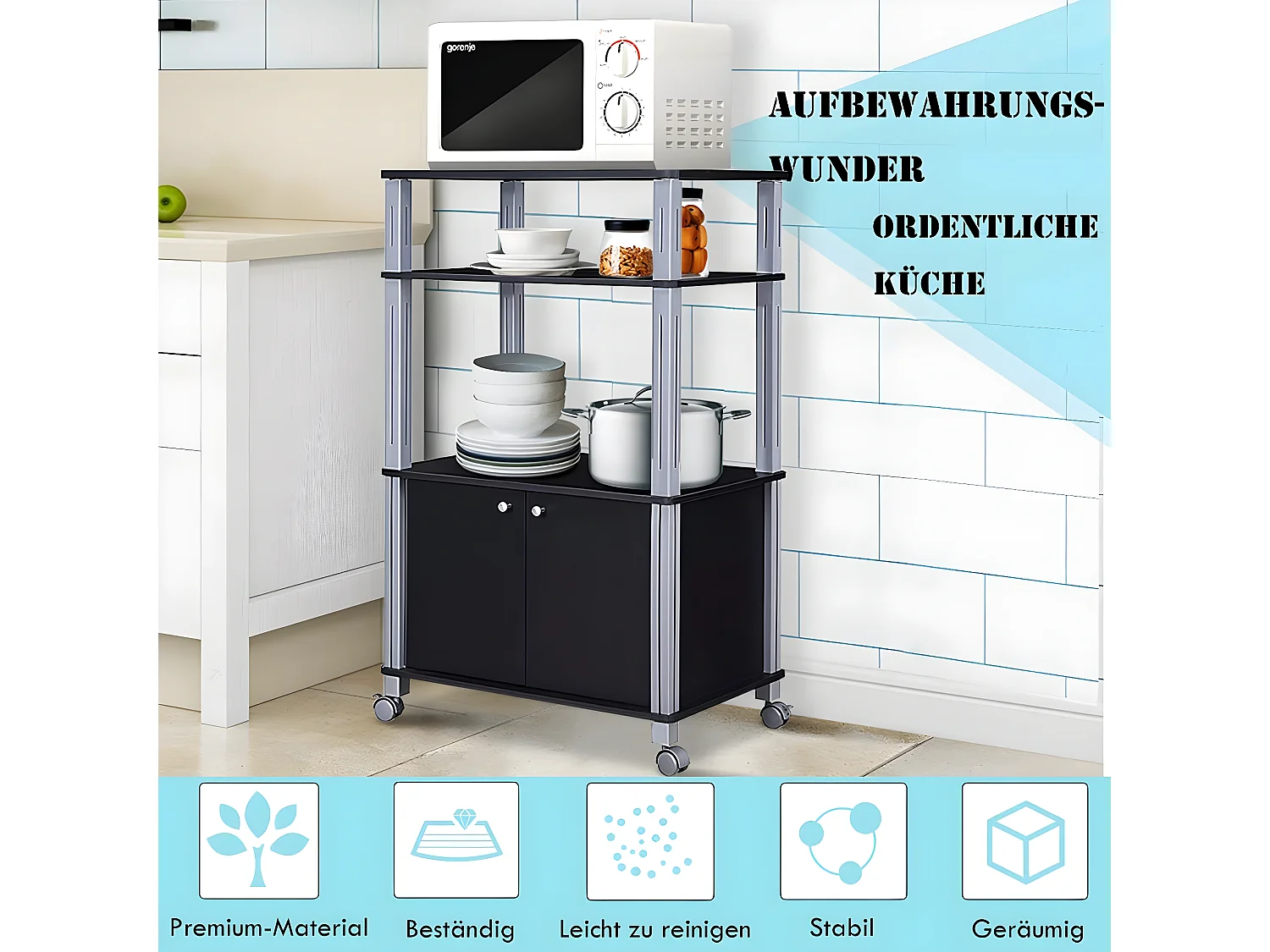 Küchenregal für Mikrowelle