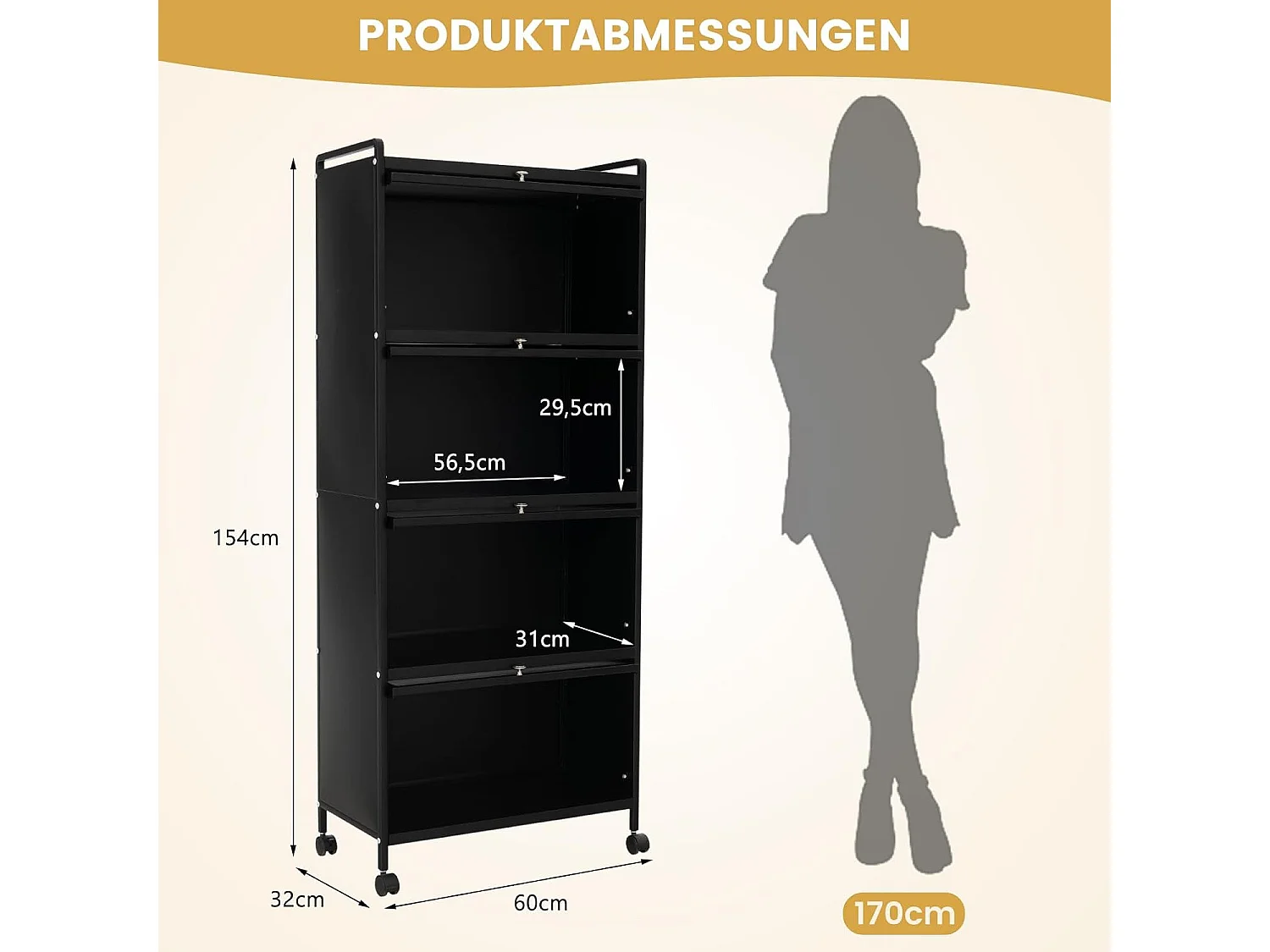 Küchenregal mit Rollen