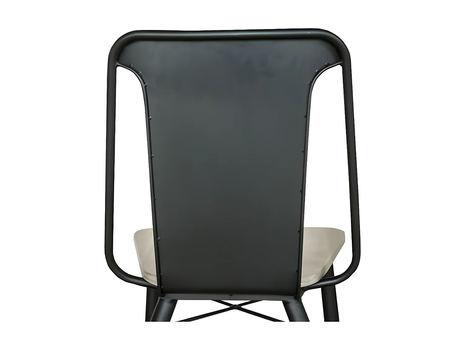 Kiko chaise en métal et en bois d'acacia - Pieds en métal - Style industriel - H85