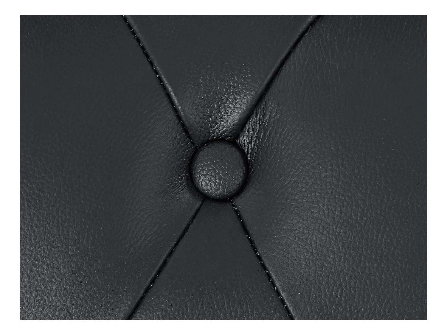 Canapé 2 places en cuir de buffle noir CHESTERFIELD