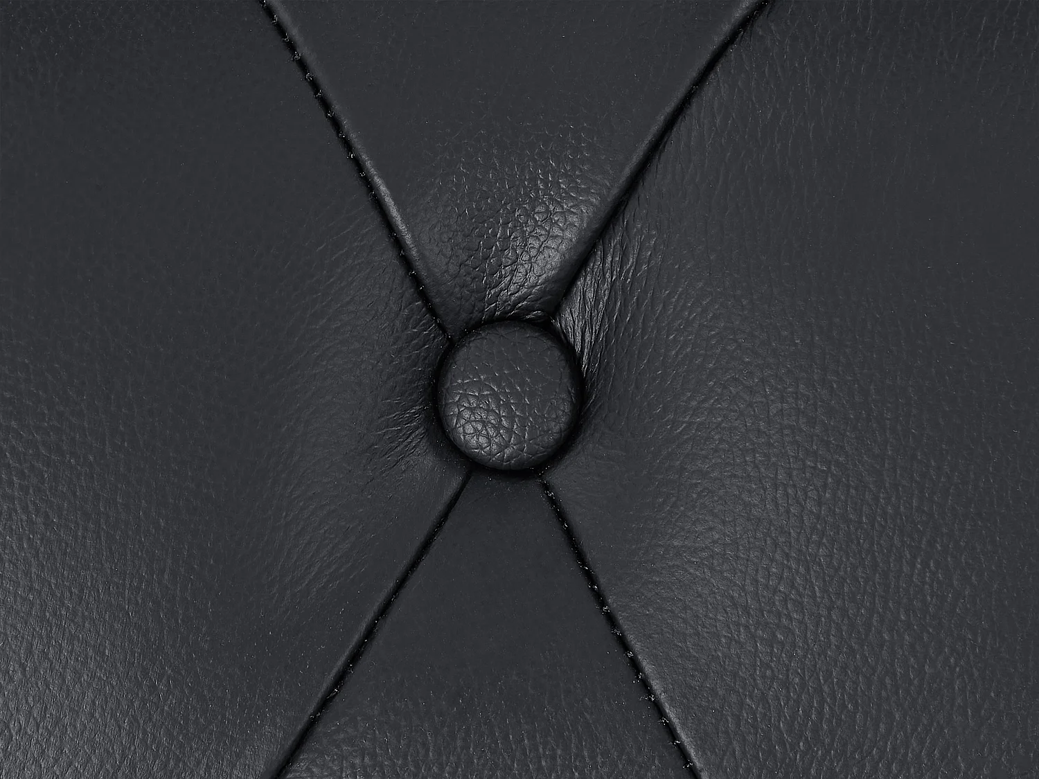 Canapé 2 places en cuir de buffle noir CHESTERFIELD