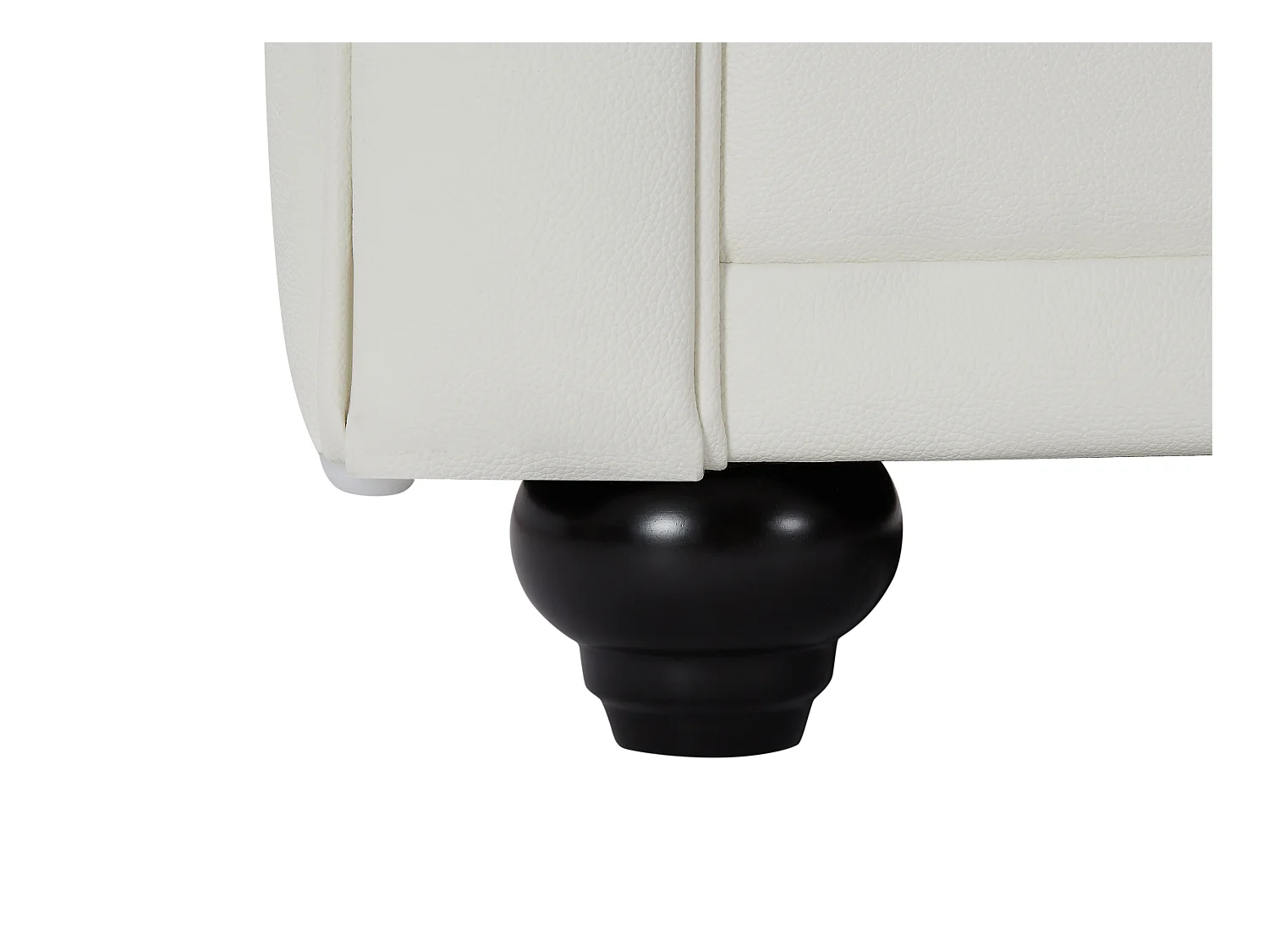 Divano 2 posti in pelle di bufalo bianco  - CHESTERFIELD