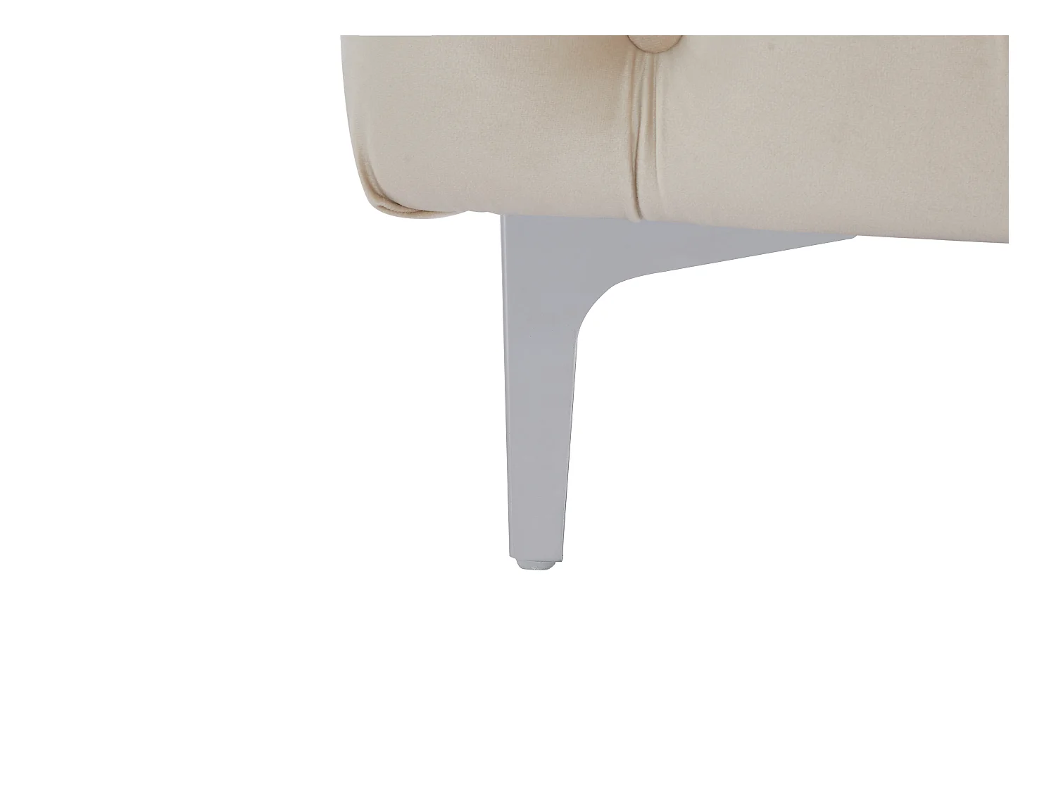 Chesterfield-Sofa 3-Sitzer - Samt - Beige - EDWINA
