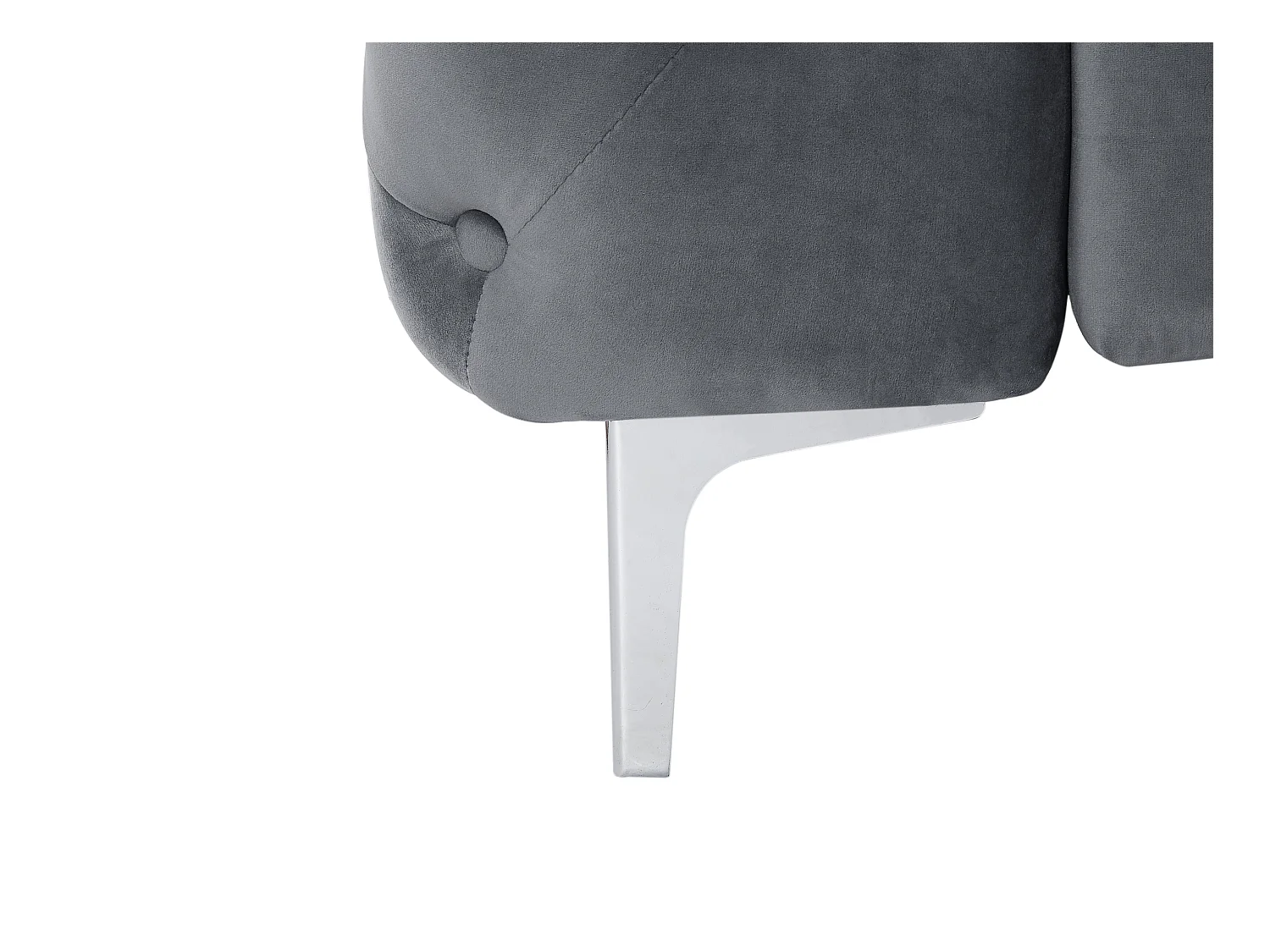 Chesterfield-Sofa 2-Sitzer - Samt - Anthrazit - EDWINA