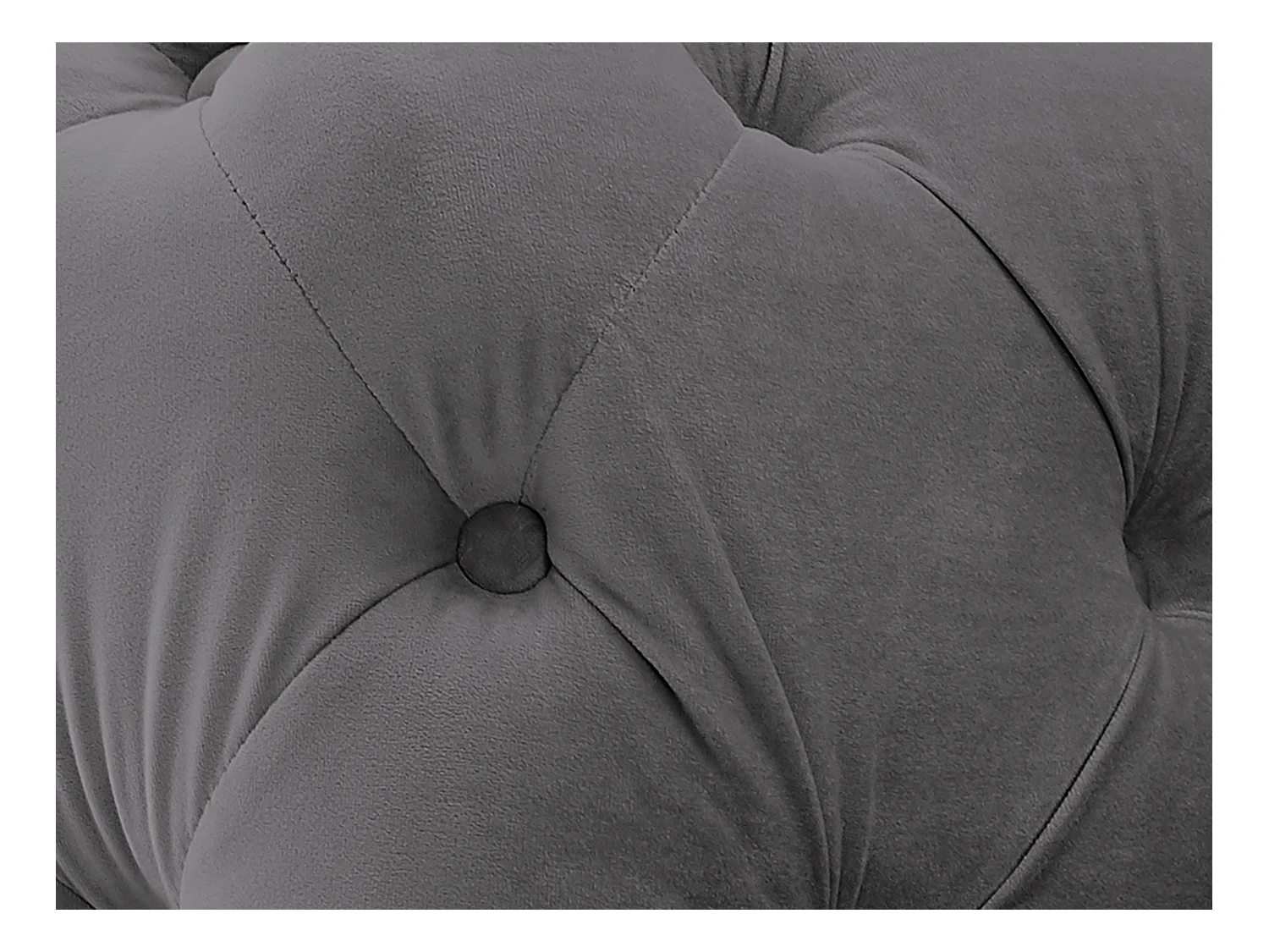 Chesterfield-Sofa 2-Sitzer - Samt - Anthrazit - EDWINA