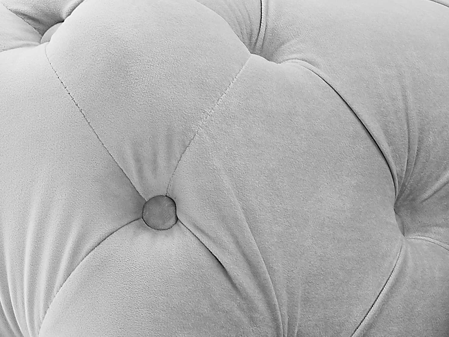 Chesterfield-Sofa 2-Sitzer - Samt - Hellgrau - EDWINA