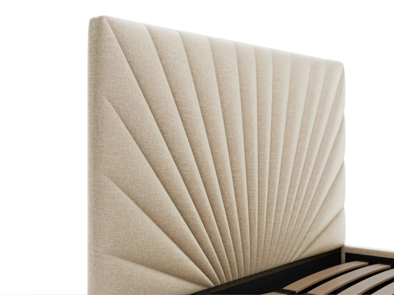 Bed met opbergruimte 160 x 200 cm - Stof - Beige + matras - RILIODA van Pascal Morabito