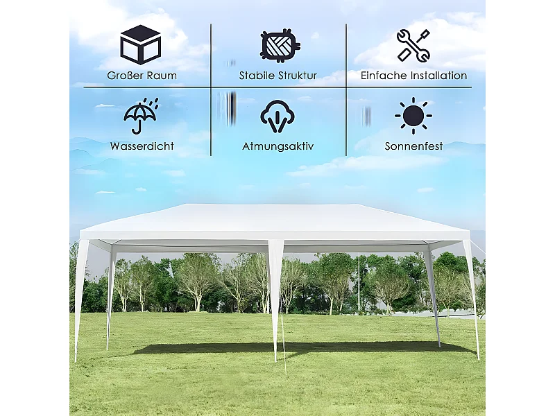 Gartenpavillon Partyzelt 6m x 3m