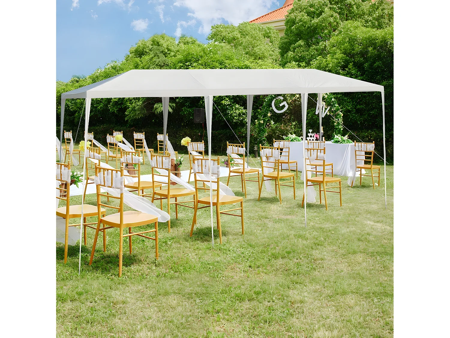 Gartenpavillon Partyzelt 9 x 3m