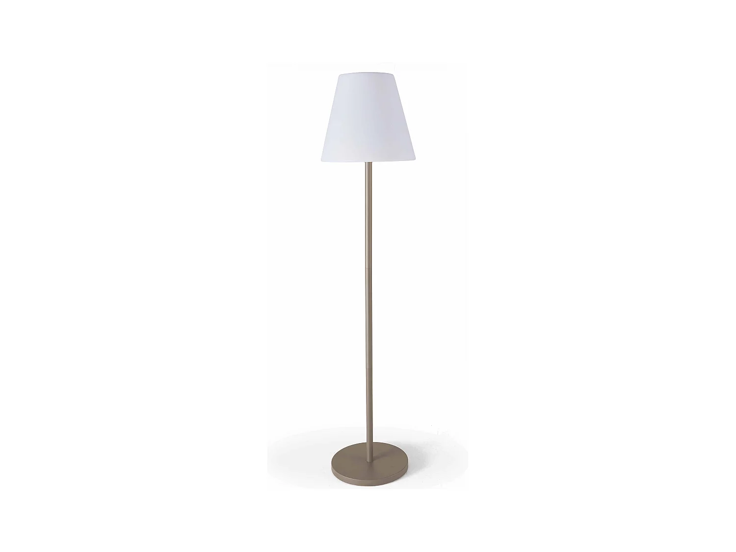Lampadaire en acier taupe