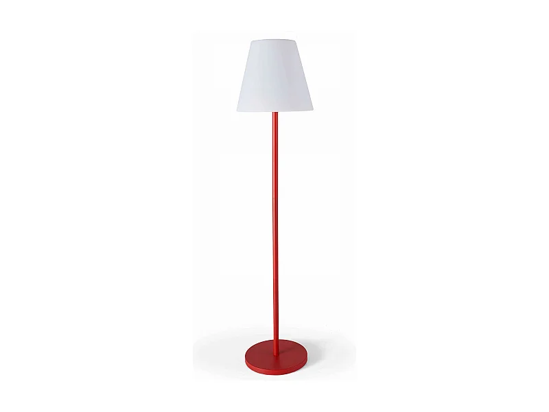 Lampadaire en acier rouge