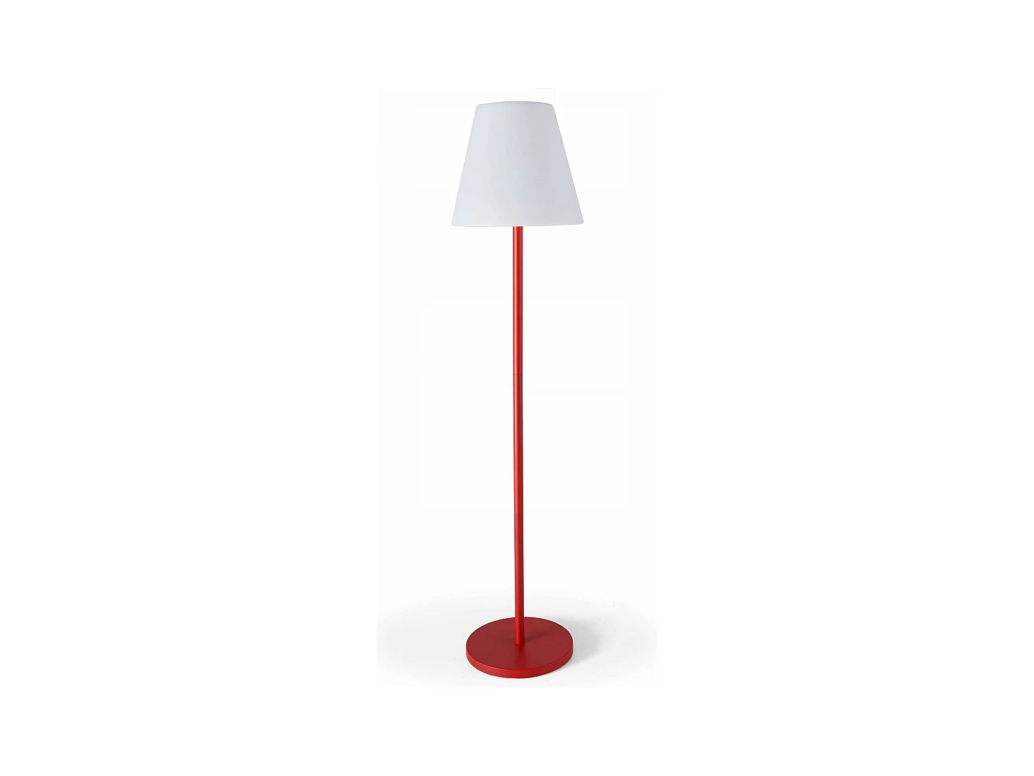 Lampadaire en acier rouge