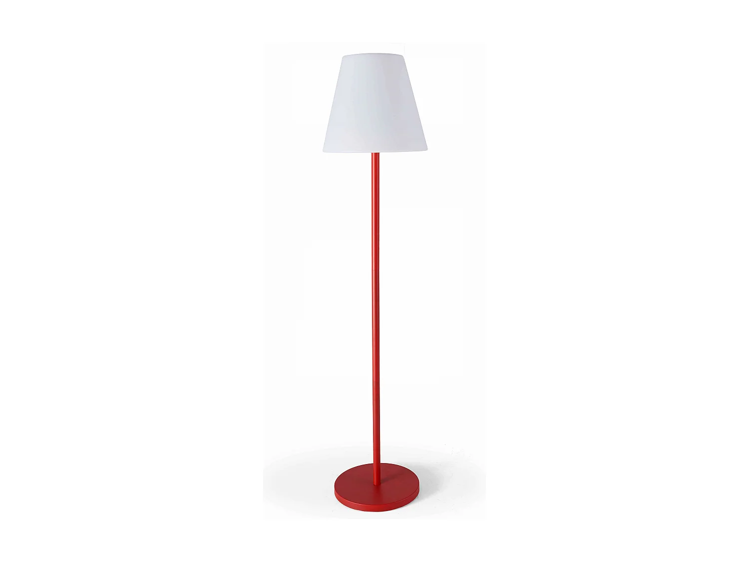 Lampadaire en acier rouge