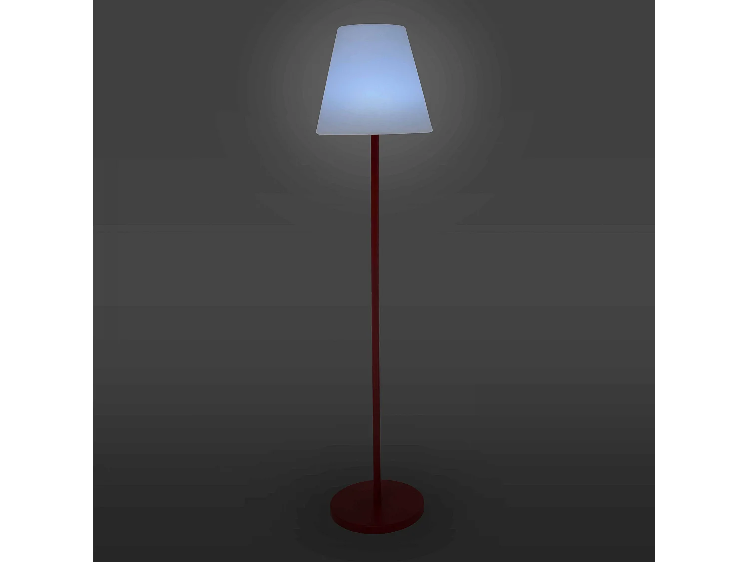 Lampadaire en acier rouge