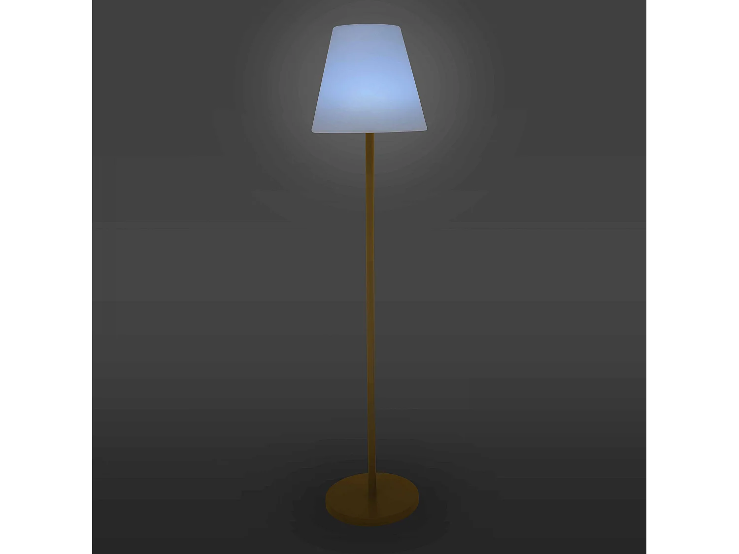 Lampadaire en acier jaune