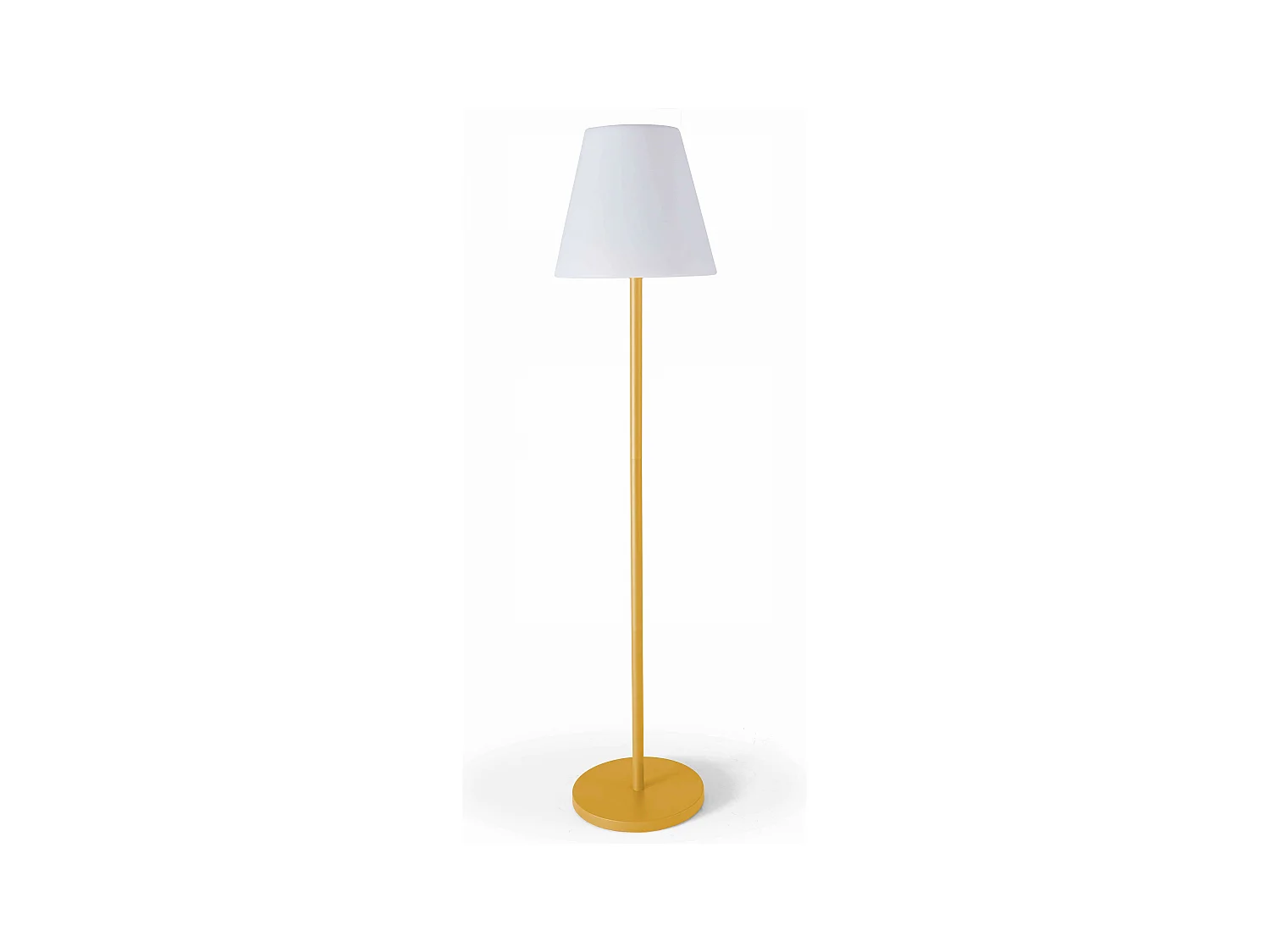Lampadaire en acier jaune