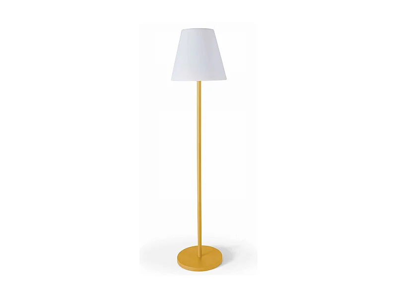 Lampadaire en acier jaune