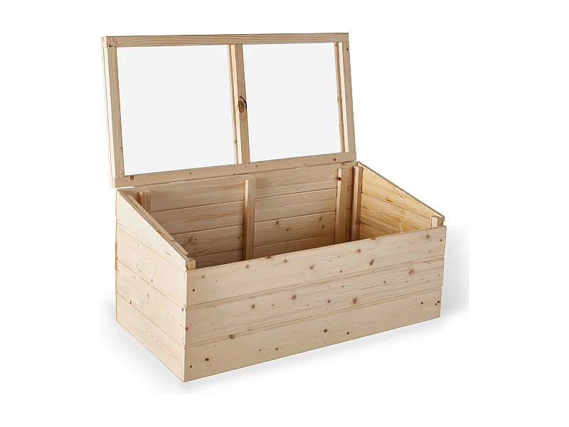 Carré potager avec un couvercle