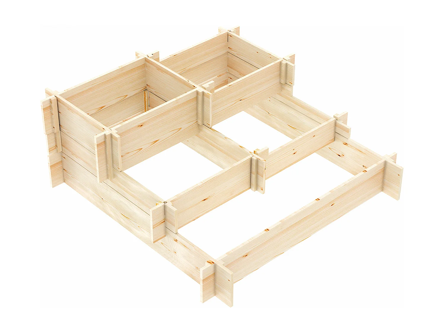 Carré potager 5 cases en bois