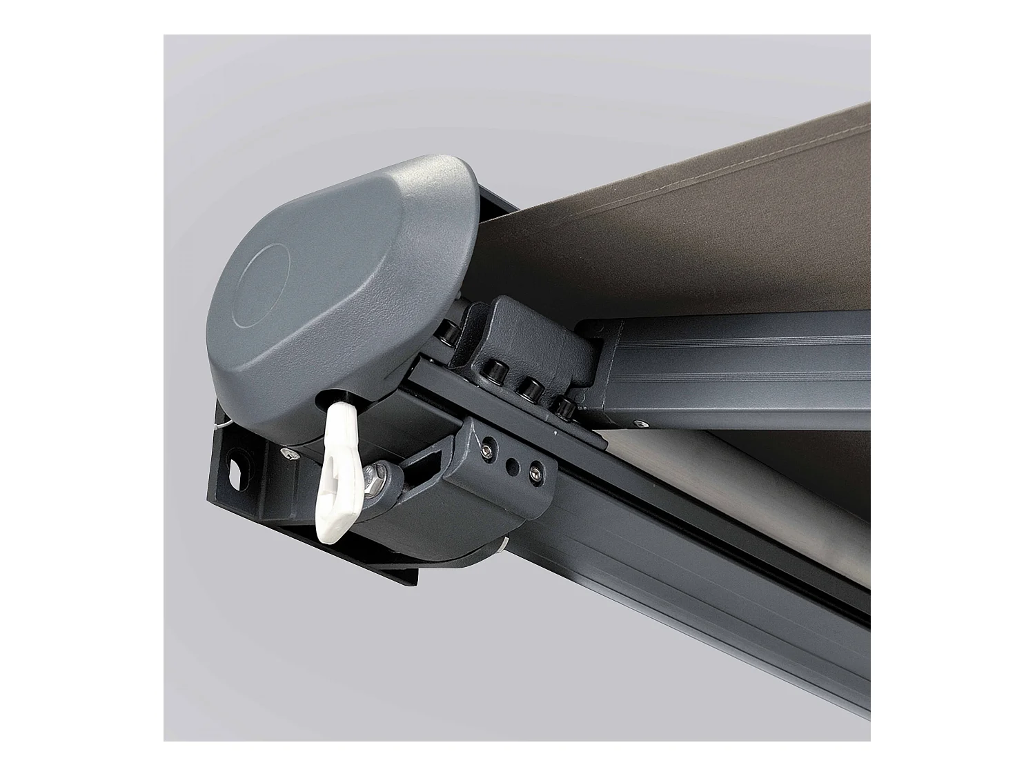 Store banne coffre integral 2.5x2m aluminium taupe