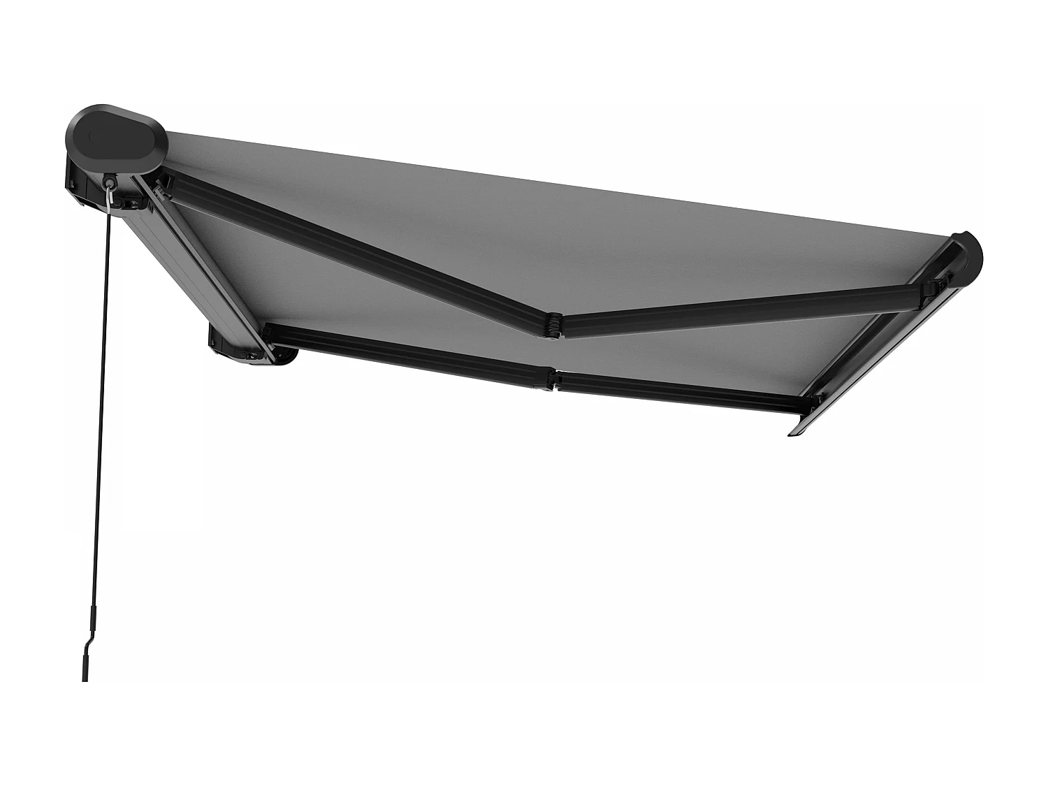 Store banne coffre integral 2.5x2m aluminium gris