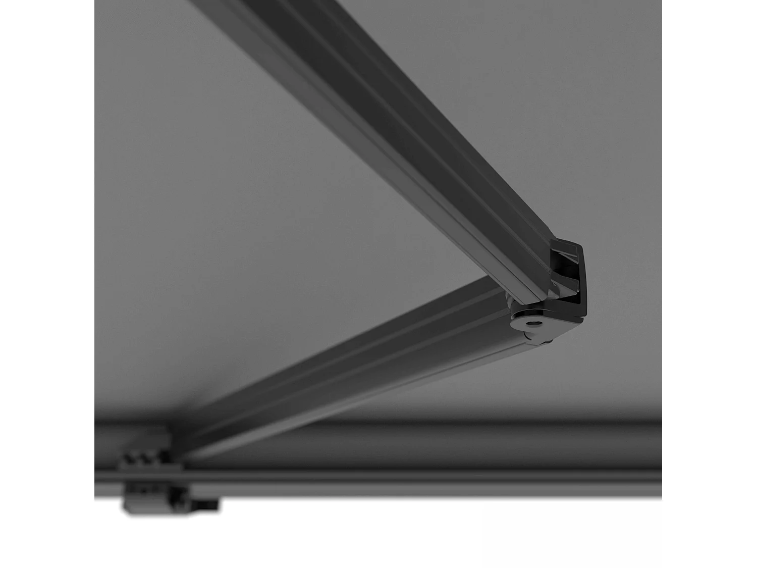 Store banne coffre integral 2.95x2.5m aluminium gris