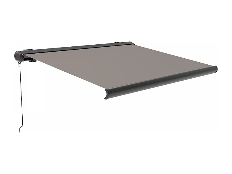 Store banne coffre integral 2.95x2.5m aluminium taupe